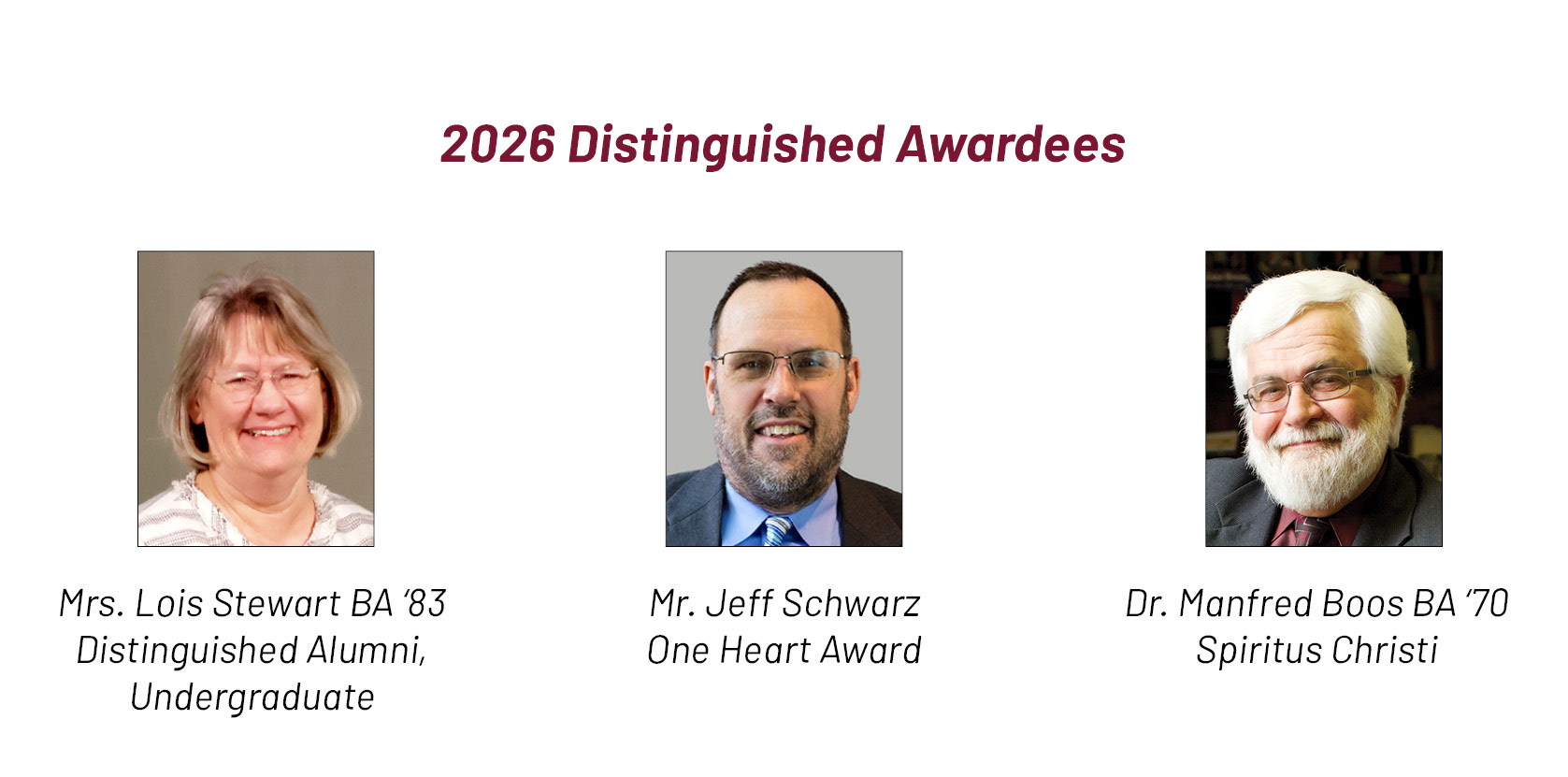 2026 Distinguished Awardees
